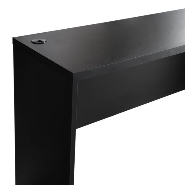 Schreibtisch - Computermöbel - 140 cm breit und 50 cm tief - Schwarz - VDD World