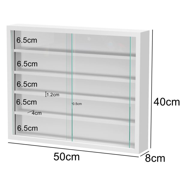 VDD Standvitrine Hängevitrine - Fachböden 50 cm breit x 4 cm tief - Schiebetüren - VDD World