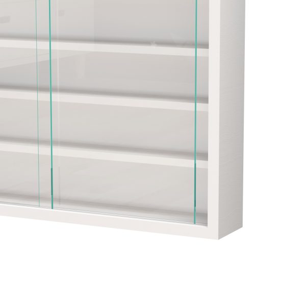 VDD Standvitrine Hängevitrine - Fachböden 50 cm breit x 4 cm tief - Schiebetüren - VDD World