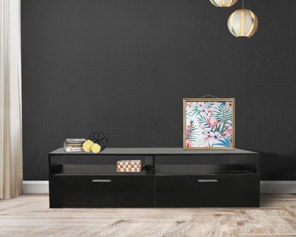 TV-Schrank - Fernseh-Sideboardschrank - 160 cm breit - schwarz - VDD World