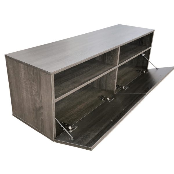 Fernsehschrank - Sideboard - 120 cm breit - braungrau gefärbt - VDD World