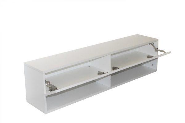 Hängender schwimmender TV-Schrank Wander - Fernseh-Sideboard - 100 cm breit - weiß - VDD World