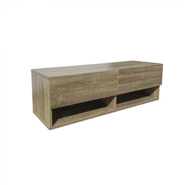 Schwebender TV-Schrank Wander - TV-Sideboard hängend - 100 cm breit - dunkelbraun - VDD World