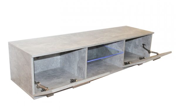 TV-Schrank Sideboard Tenus - TV-Schrank - mit LED-Beleuchtung - 160 cm breit - grauer Beton - VDD World
