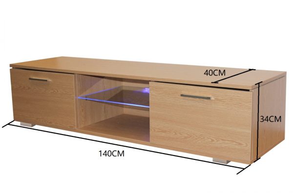 TV-Schrank TV-Schrank Tenus mit LED-Beleuchtung hellbraun - VDD World