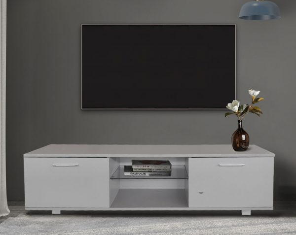 TV-Schrank Tenus - TV-Sideboard - LED-Beleuchtung - grau gefärbt - VDD World