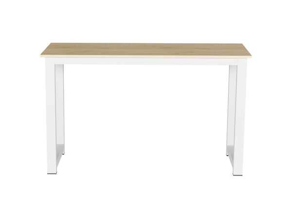 Schreibtischtisch - Küchentisch - 110 cm breit - braun weiß - VDD World