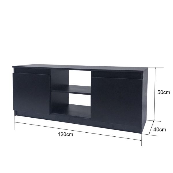 TV-Schrank Sideboard schwarz 120 cm breit - VDD World