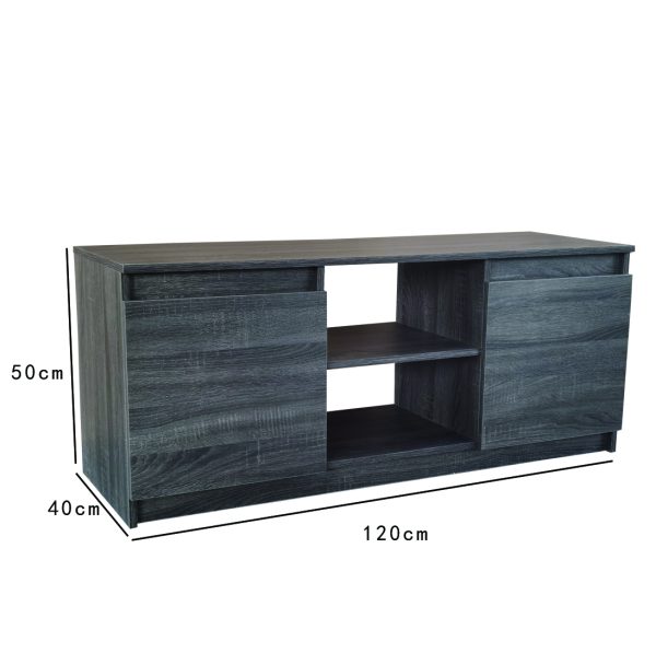 TV-Schrank Sideboard - TV-Schrank - 120 cm - Braungrau - VDD World