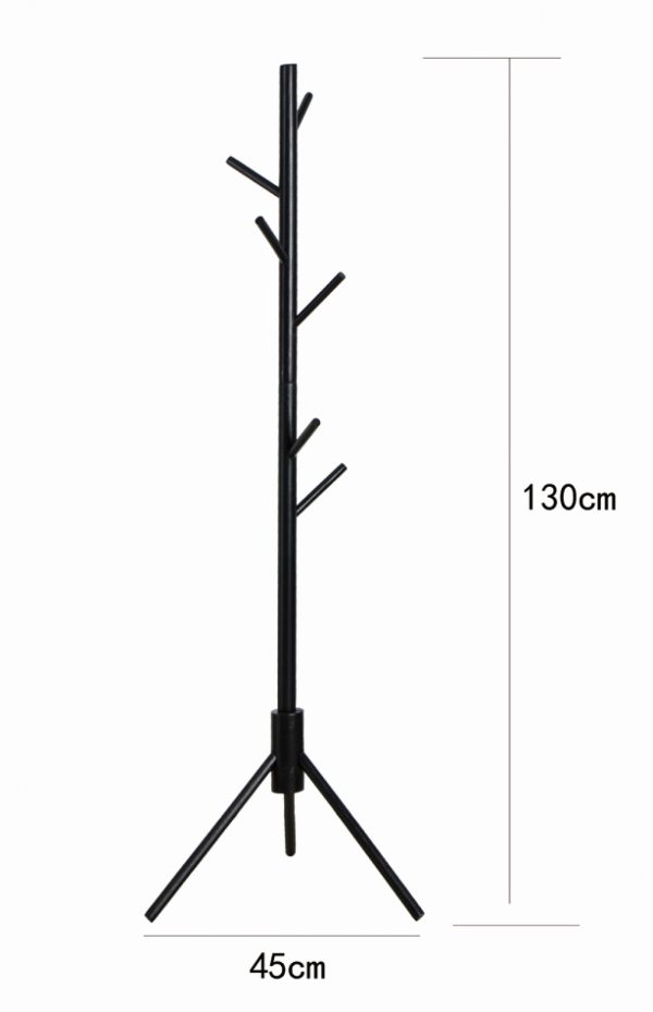 Garderobe Kinderzimmer - Stehende Kindergarderobe - 130 cm hoch - Schwarz - VDD World