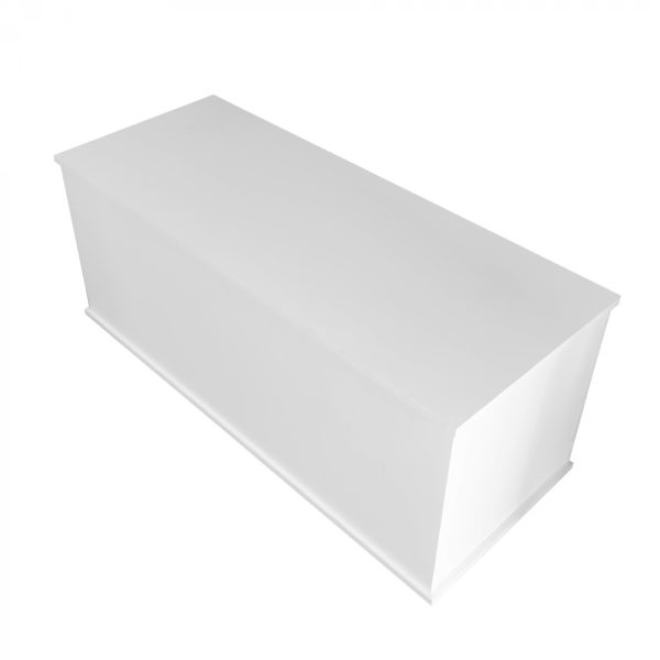 Aufbewahrungsbox Holz - Spielzeugkiste - Deckenkiste - 100 cm breit - weiß - VDD World