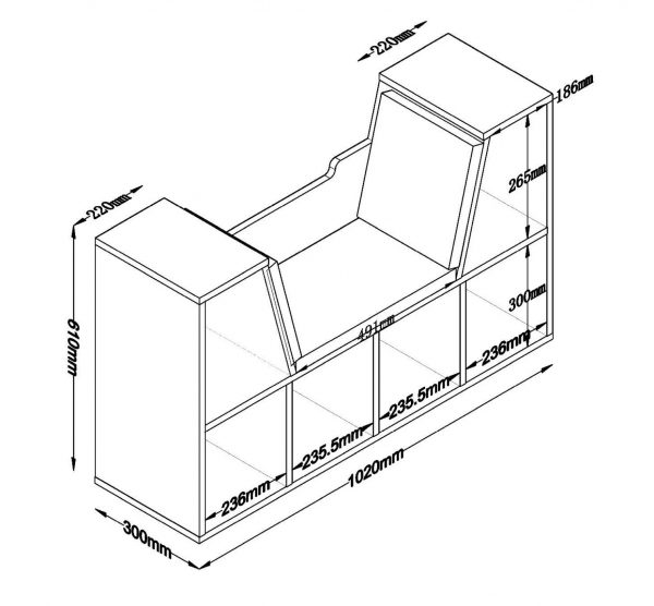 Schuhschrank mit Sitzkissen - Schuhregal Diele Schlafzimmer - VDD World