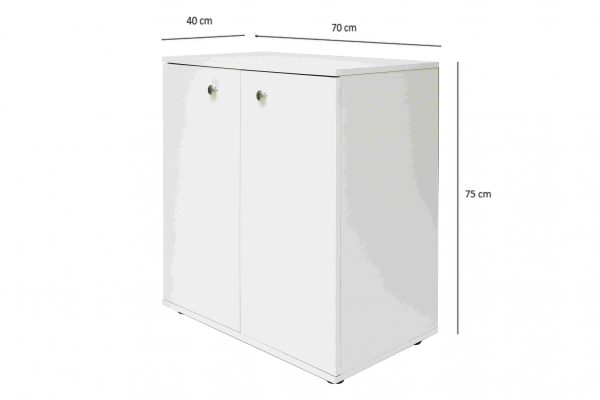 Aktenschrank Vandol mini weiß 74 cm hoch - VDD World