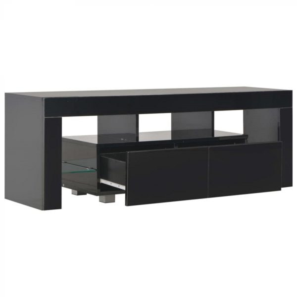 TV-Schrank Hugo - mit Led-Beleuchtung - 140 cm breit - schwarz - VDD World