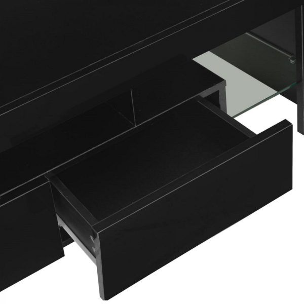 TV-Schrank Hugo - mit Led-Beleuchtung - 140 cm breit - schwarz - VDD World