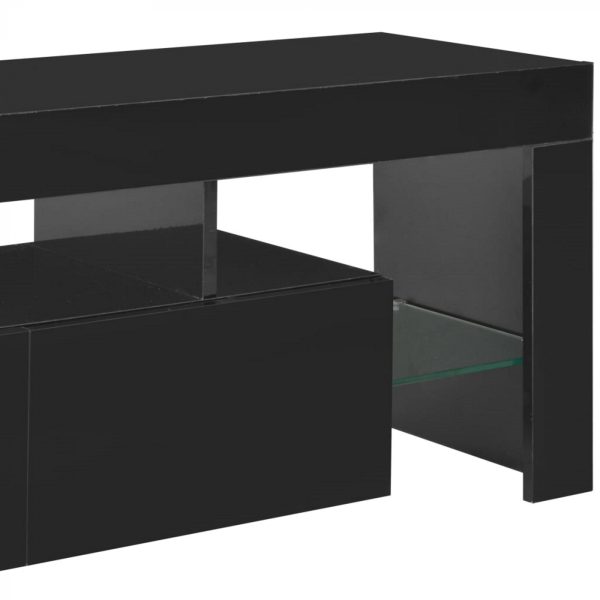 TV-Schrank Hugo - mit Led-Beleuchtung - 140 cm breit - schwarz - VDD World