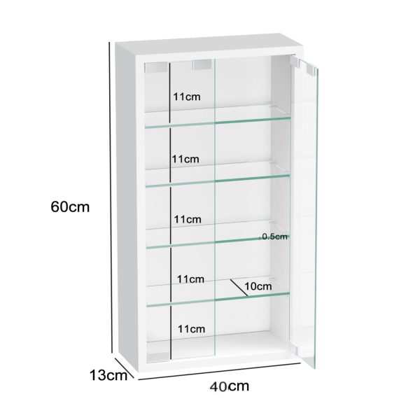 VDD Vitrine stehend hängend Wandvitrine - 30 x 60 x 13 cm - VDD World