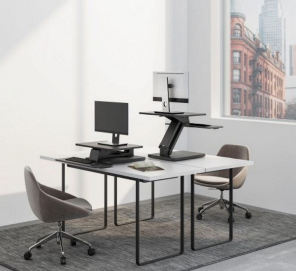 Schreibtisch-Sitz-Steh-Arbeitsplatzerhöhung - Arbeitsplatz - ergonomisch höhenverstellbar - VDD World