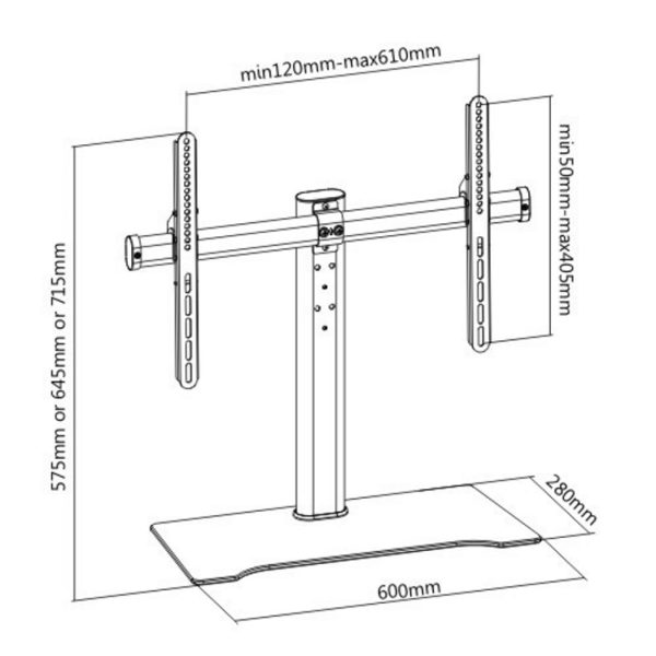 TV-Ständer - Tischmodell - 32 bis 55 Zoll - belastbar bis 40 kg - VDD World