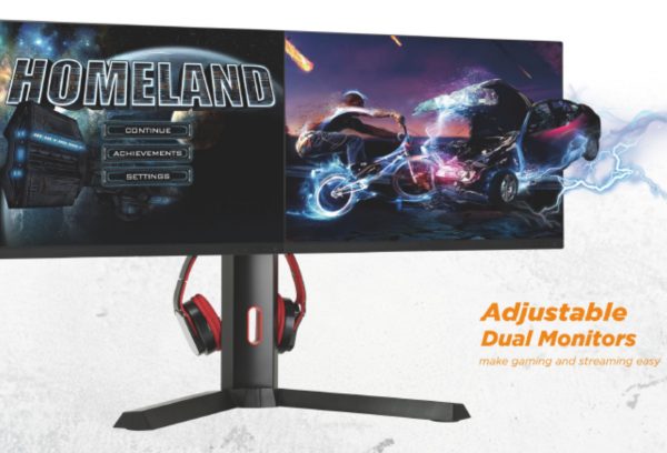 Gaming-Monitor Standard Thomas für zwei Bildschirme bis 27 Zoll höhenverstellbar 180 Grad drehbar 15 - VDD World