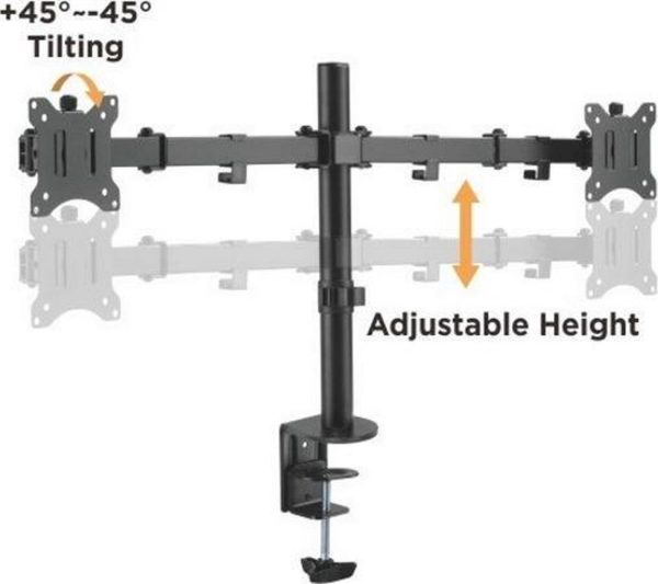 Monitorarm Gaming 2 Bildschirme - Monitorhalterung - drehbar und neigbar - VDD World