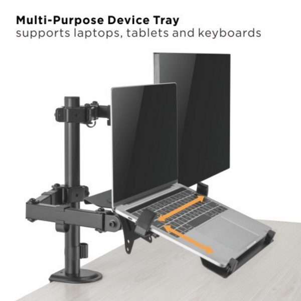 Monitorarm mit Laptopständer - drehbar drehbar neigbar höhenverstellbar - 17 - 32 Zoll Bildschirm - VDD World