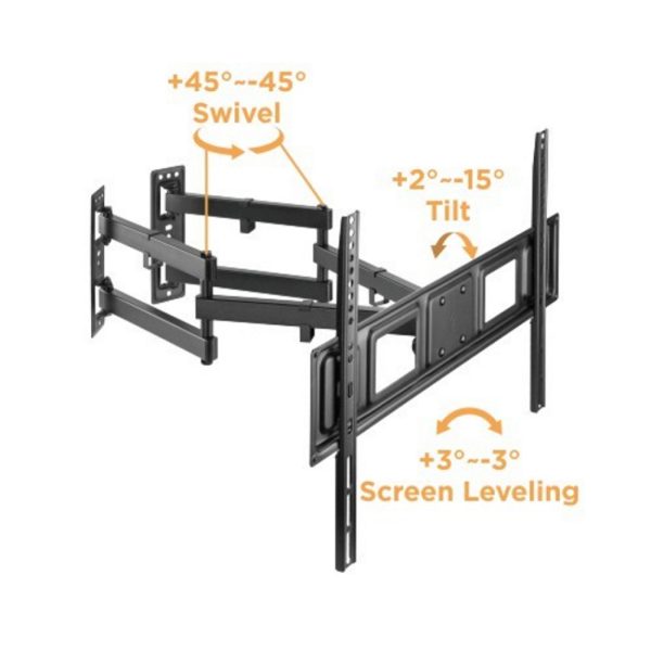 TV-Wandhalterung Eckmontage oder flache Wand - drehbar neigbar - 32 bis 70 Zoll Bildschirme - VDD World