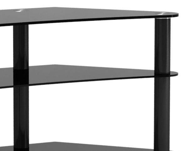 TV-Schrank Eckmodell - Audio-Hi-Fi-Sideboard-Schrank für die Ecke - schwarz - VDD World