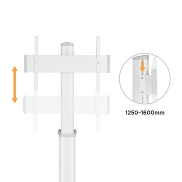 TV-Bildschirm Standardständer Premium - Mobil - höhenverstellbar bis 160 cm - 70 kg beladen - VDD World