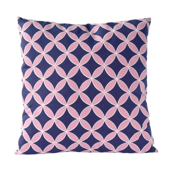 Kissen Dekokissen Blossom 45 x 45 cm blau pink - VDD World