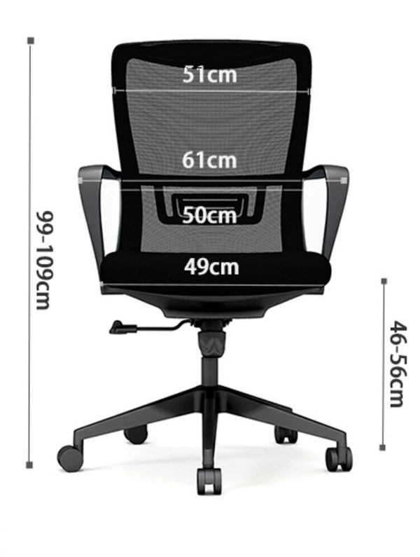 Bürostuhl - Bürostuhl - höhenverstellbar - ergonomisch - grau - VDD World