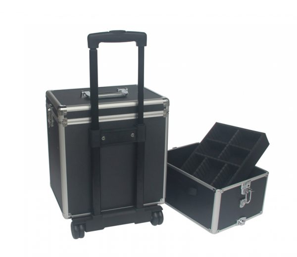 Friseurkoffer Trolley - Schminkkoffer Trolley - Schminkkoffer - Beauty Case - schwarz - VDD World