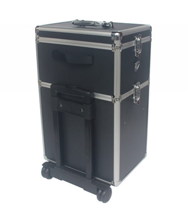 Friseurkoffer Trolley - Schminkkoffer Trolley - Schminkkoffer - Beauty Case - schwarz - VDD World