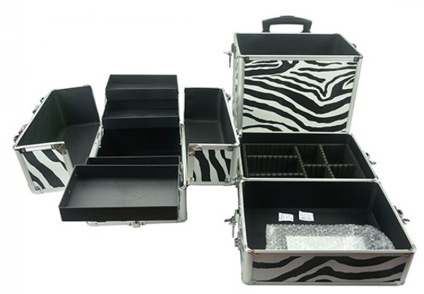 Make-up Make-up Koffer Kosmetik Friseurwagen Kosmetikkoffer 4 in 1 Zebra - VDD World