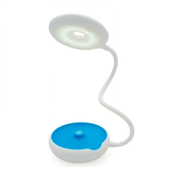 Flexible, tragbare USB-LED-Multifunktions-Schreibtischlampe (Weiß/Blau) - VDD World