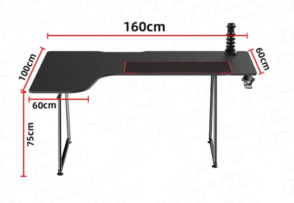 Schreibtischspiel Hugo - L-förmiger Eckschreibtisch - 160 cm x 60 cm - VDD World