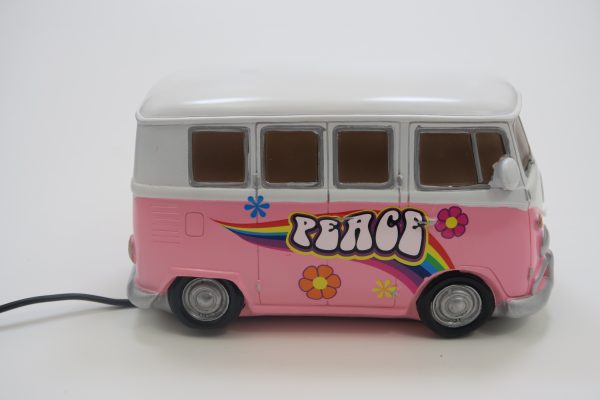 Nachtlampe Tischlampe Retro Van Ibiza Peace Pink - VDD World