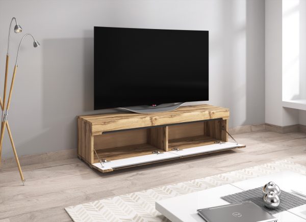 TV-Schrank TV-Schrank Taylor Design 140 cm braune Holzstruktur - VDD World