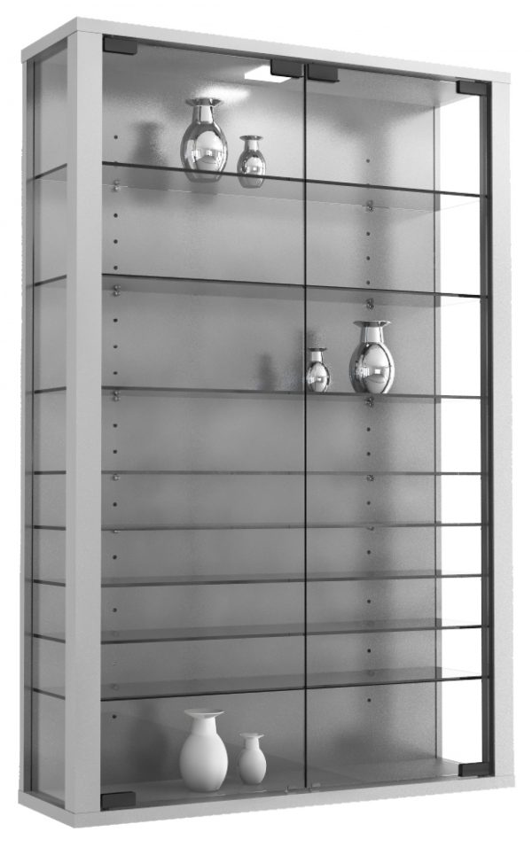 Vitrinen-Wandvitrine Vitrosa Mini (silber) - VDD World