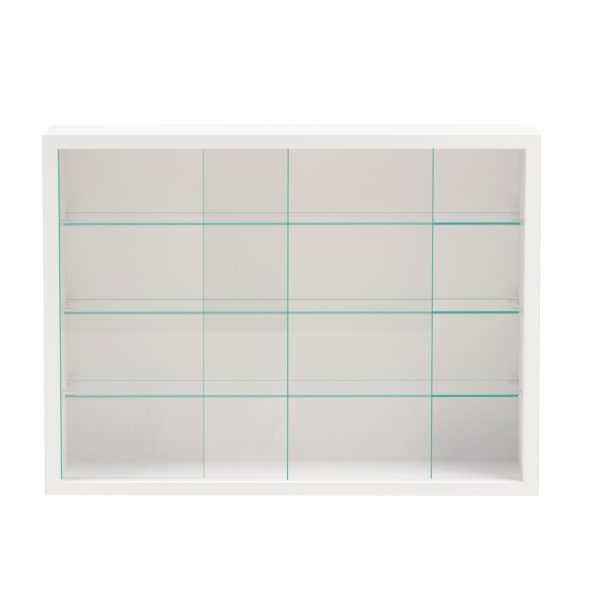 Vitrine, stehend, hängende Wandvitrine – Schiebetüren – 50 x 40 x 13 cm - VDD World