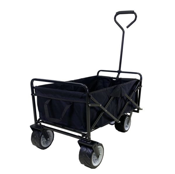 Bollerwagen – schwenkbare breite Räder – stabiles Gestell – 75 kg Tragkraft - VDD World