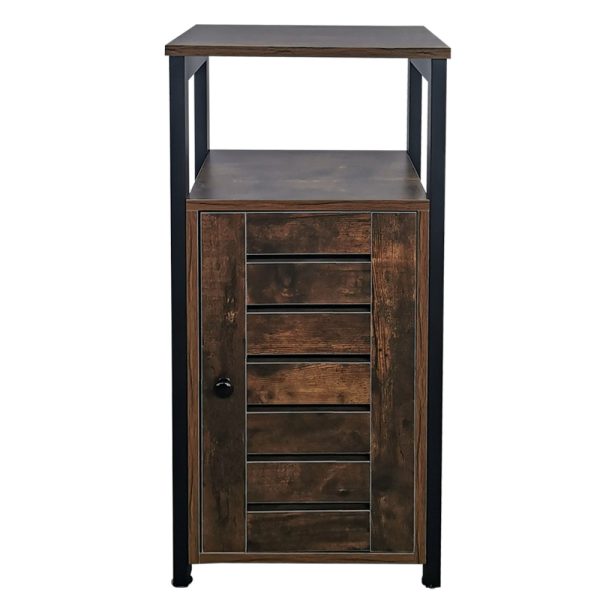 Dielenschrank Tough Industrial - Dielentisch - Vintage Brown Black Metal - 78 cm hoch - VDD World