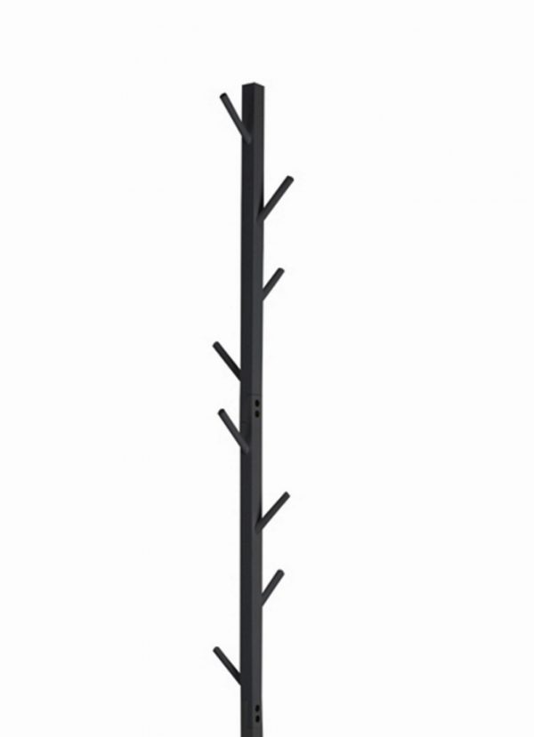 Standgarderobe Holz - Baumgarderobe 8 Haken - 176 cm hoch - schwarz - VDD World