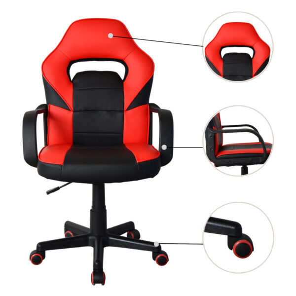 Gaming Stuhl Thomas Junior - Bürostuhl Gaming-Style - höhenverstellbar - rot schwarz - VDD World DE