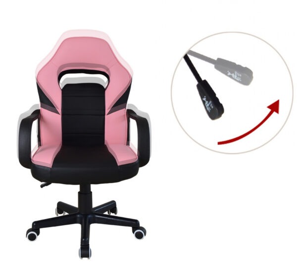 Gaming Stuhl Thomas Junior - Bürostuhl Gaming-Style - höhenverstellbar - pink schwarz - VDD World DE