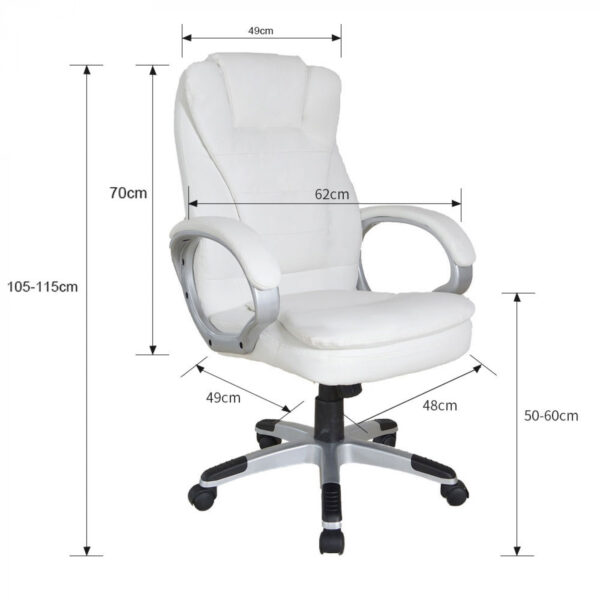 Bürostuhl Chefsessel Luxusdesign Ergonomische extra dicke Füllung - VDD World DE
