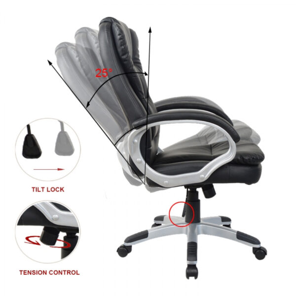  Bürostuhl Chefsessel Luxusdesign Ergonomische extra dicke Füllung
