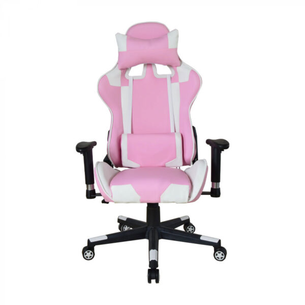 Bürostuhl Gaming Stuhl Thomas - Racing Gaming Style Stuhl - pink weiß - VDD World DE