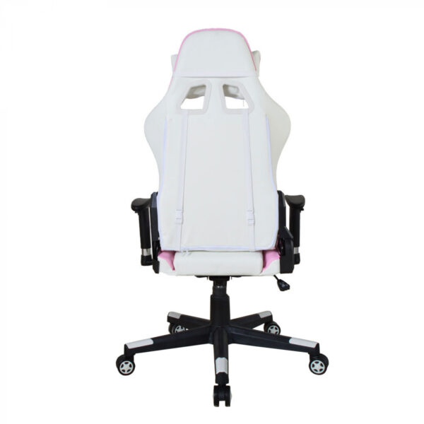 Bürostuhl Gaming-Stuhl Thomas - Stuhl im Racing-Gaming-Stil - weiß rosa - VDD World DE