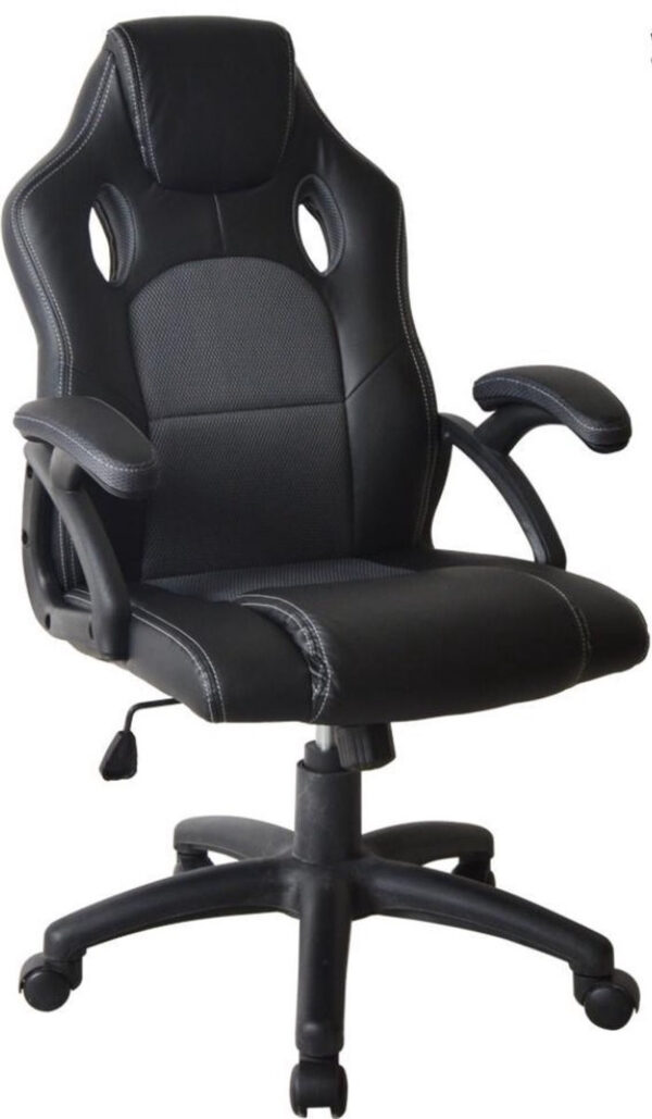   Gaming Stuhl Wouter Junior Schreibtischstuhl – Racing Gaming Style – höhenverstellbar – schwarz